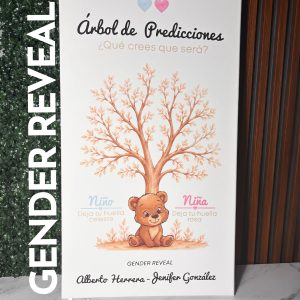 Lienzo  árbol de predicciones para baby shower
